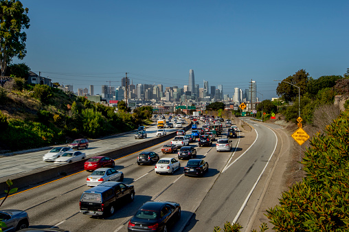 Afternoon commute traffic into San Francisco.