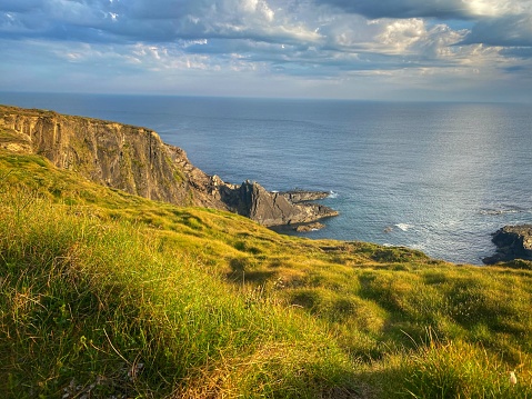 Cliffs on the Wild Atlantic way at Lislevane Bandon County Cork Ireland