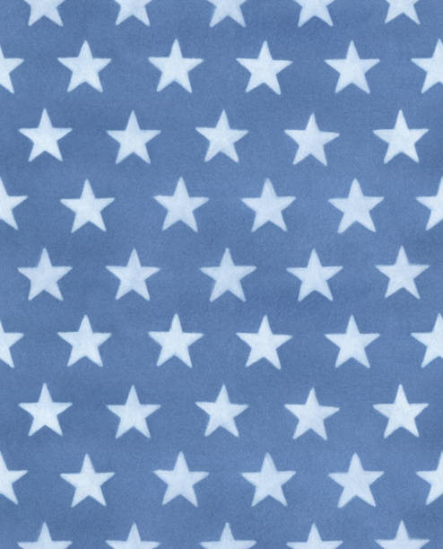 istock Seamless repeatable pattern of navy blue watercolor background with white hand drawn stars. Stylish texture for design, poster, scrapbook paper, textile, fashion print. Hand painted sketchy drawing. 1321211484