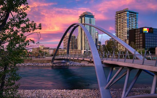 istock Bridge Crossing The Bow River At Sunrise 1321214281