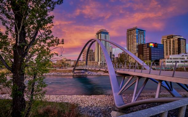 istock Bridge Crossing The Bow River At Sunrise 1321219422