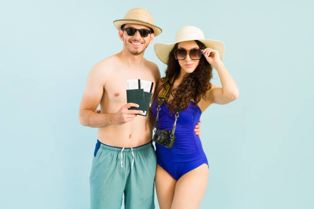istock Husband and wife on their tropical honeymoon 1321222596