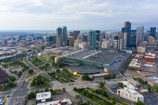 Denver, Colorado on an overcast day.