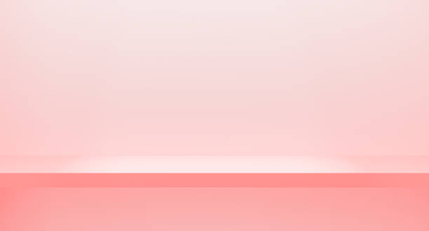 istock 3d rendering Minimal modern style Pink shop shelf on wall. interior for product. Horizontal empty pink pastel cargo. Blank minimal concept background. Space for text. Product presentation Studio room 1321227429