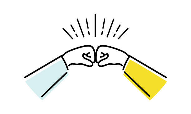 Illustration of fist bump. The fist bump is a greeting that touches fists and fists. Illustration of fist bump. The fist bump is a greeting that touches fists and fists. greeting stock illustrations