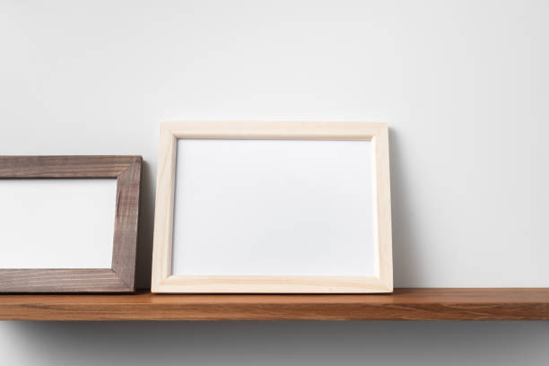 istock horizontal brown wood photo on bookshelf and wall 1321231691