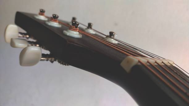 istock Guitar head and fretboard with isolated background 1321235540