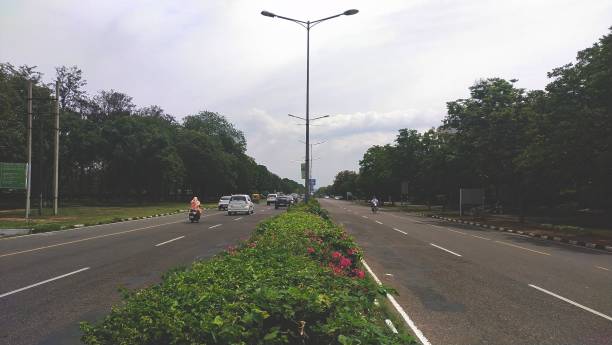 istock 4 lane Highway of Chandigarh India 1321235573