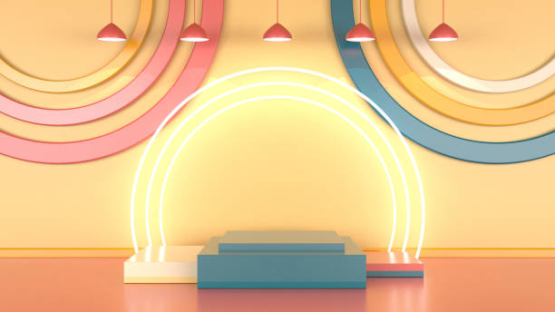 istock Colorful Backdrop with Geometric Shapes 1321240037