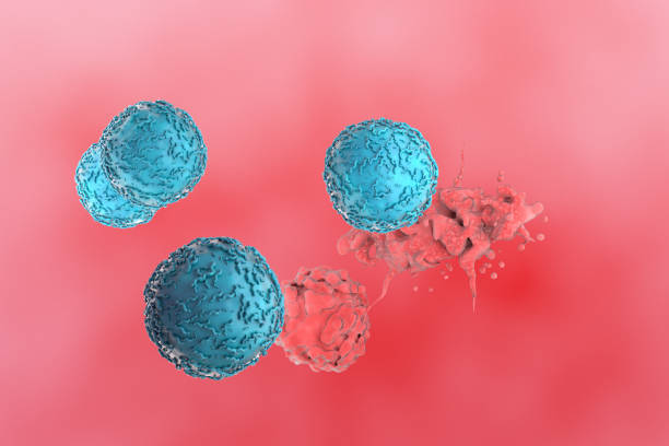 istock Destroyed Cancer Cell by T-Cell 1321240123
