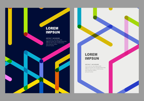 abstrakcyjne pogrubione kolory minimalizm geometryczny wzór tła do projektowania broszury - 11905 stock illustrations