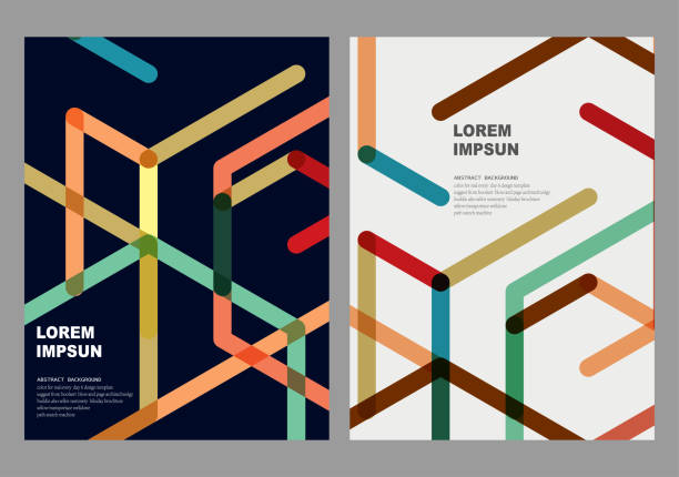 абстрактные смелые цвета минимализм геометрической полосой шаблон брошюры шаблон - 11906 stock illustrations