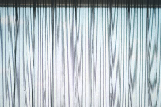 istock Transparent curtain decoration on the window 1321245521