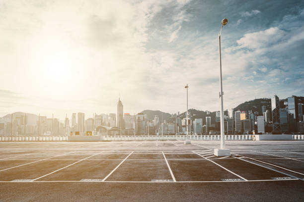 istock Parking lot on the roof 1321248039