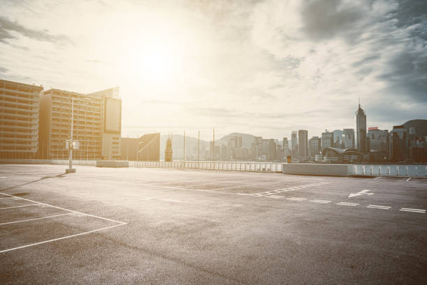 istock Parking lot on the roof 1321248051