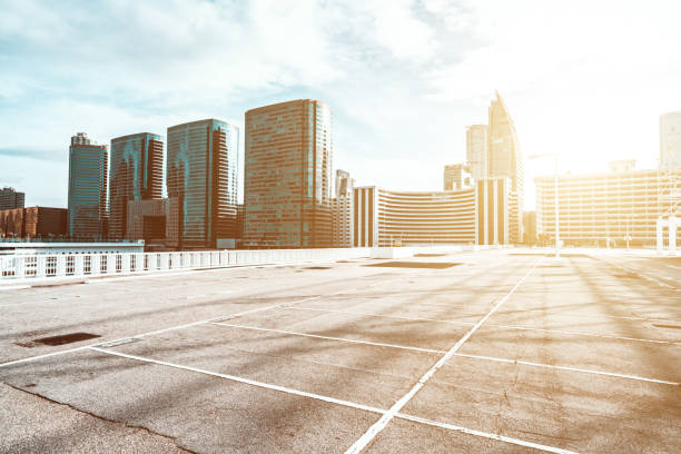 istock Parking lot on the roof 1321248095