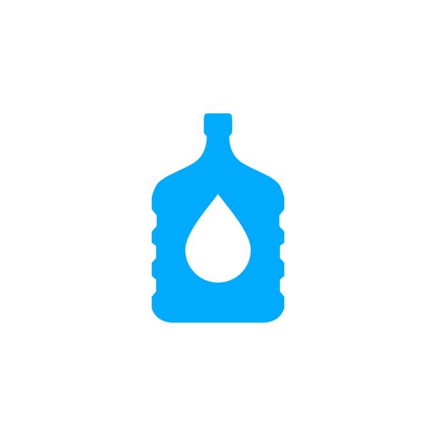 trinken wasser gallone nachfüllvektor symbol illustration - gallone stock-grafiken, -clipart, -cartoons und -symbole