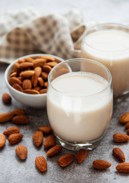 istock Almond milk and almonds 1321251859