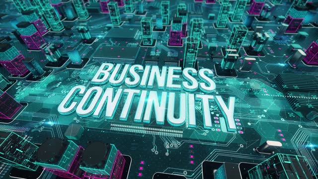 Business continuity with digital technology concept