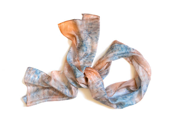istock Scarf on the neck a woman's handkerchief on a white background 1321253725