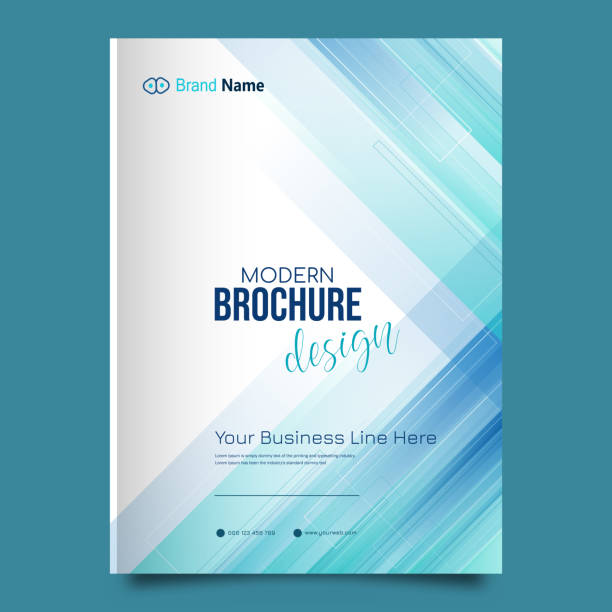 Brochure template layout, Blue cover design, business annual report, flyer, magazine Brochure template layout, Blue cover design, business annual report, flyer, magazine magazine cover stock illustrations