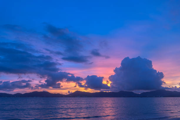 istock beautiful sky in sunset above the mountains range. 1321256493