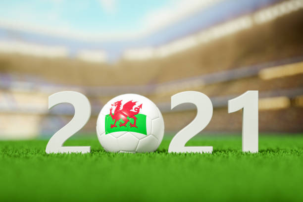istock 2021, Wales Soccer Ball on a grass field 1321257491