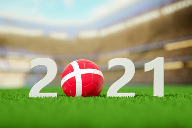 istock 2021, Denmark Soccer Ball on a grass field 1321257577
