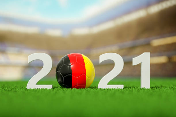 istock 2021, Belgium Soccer Ball on a grass field 1321257652
