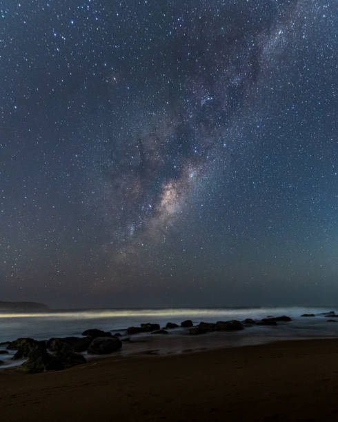 istock Milkyway seascape with rocks 1321265649