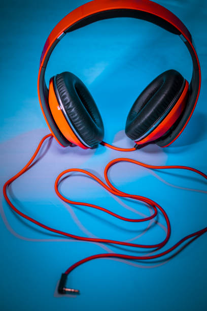 istock Red Stylish Headphones 1321272214