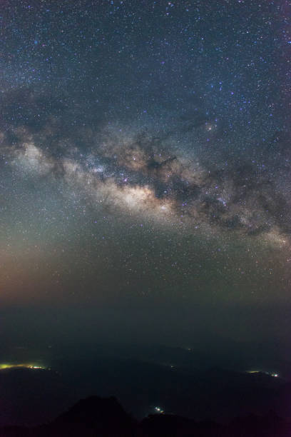istock Clearly milky way galaxy at night. Image contains noise and grain due to high ISO. 1321276514