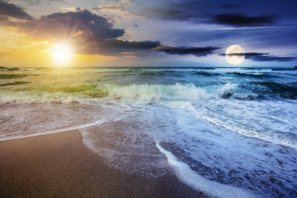 istock time change above sea tide on a cloudy twilight 1321277466