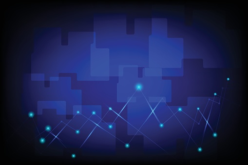 Technology Background With Machine Learning Blue Light And Circuit ...
