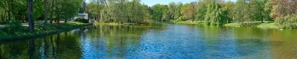 Photo of Spring panorama of Royal Lazienki Park