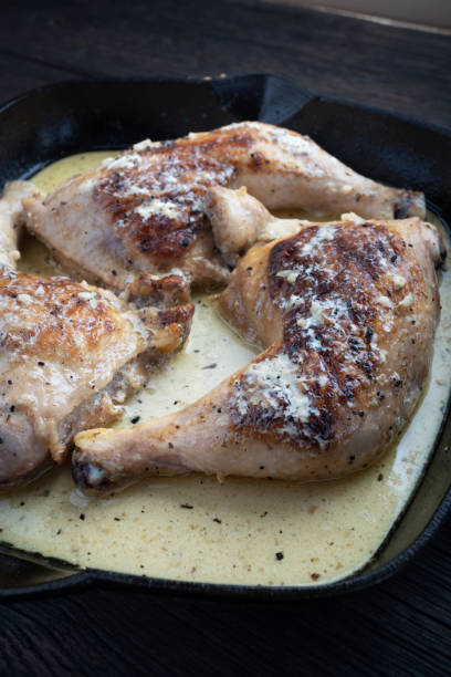 istock grilled chicken in a pan sauce 1321292291