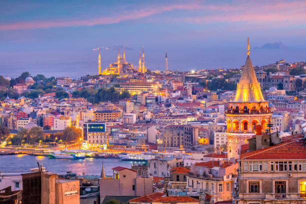 istock Downtown Istanbul cityscape in Turkey 1321294843