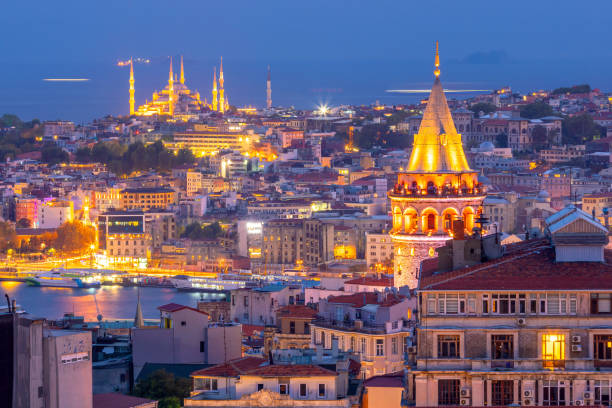 istock Downtown Istanbul cityscape in Turkey 1321294918