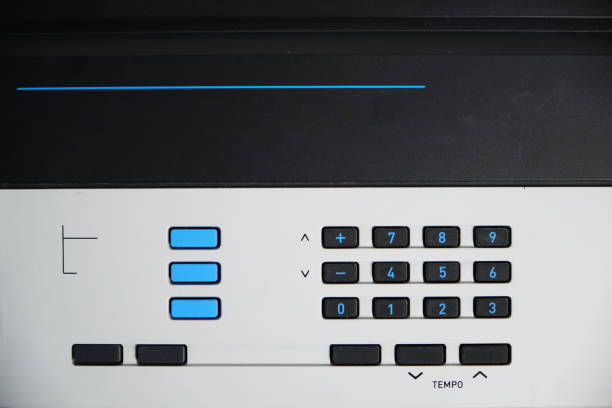 istock Synthesizer control panel buttons with numbers from one to nine. 1321298060