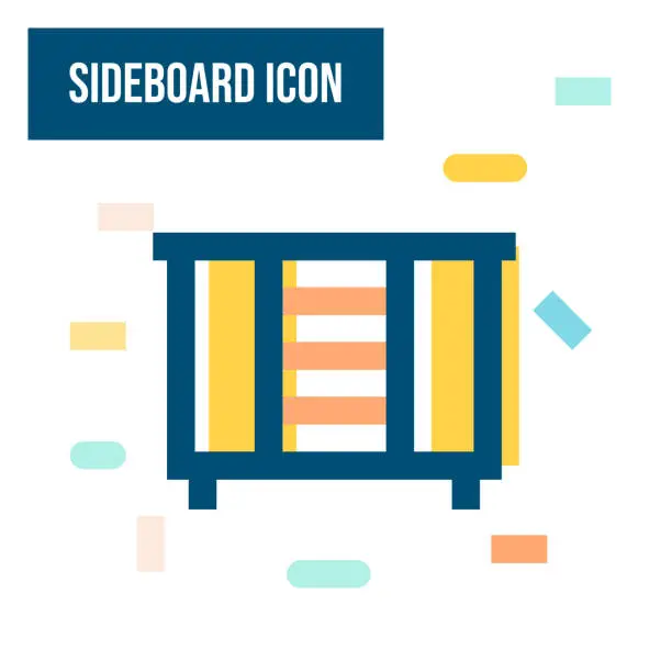 Vector illustration of Sideboard Icon