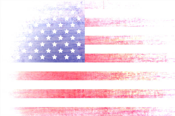 istock A grunge effect horizontal vector illustration of USA flag faded from the corners and edges 1321299523