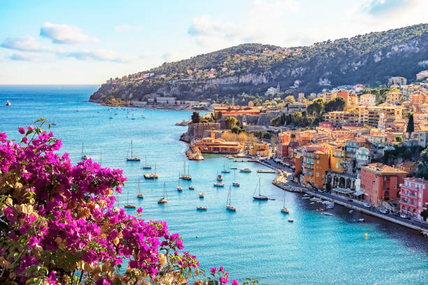 wioska villefranche-sur-mer we francji - villefranche sur mer zdjęcia i obrazy z banku zdjęć