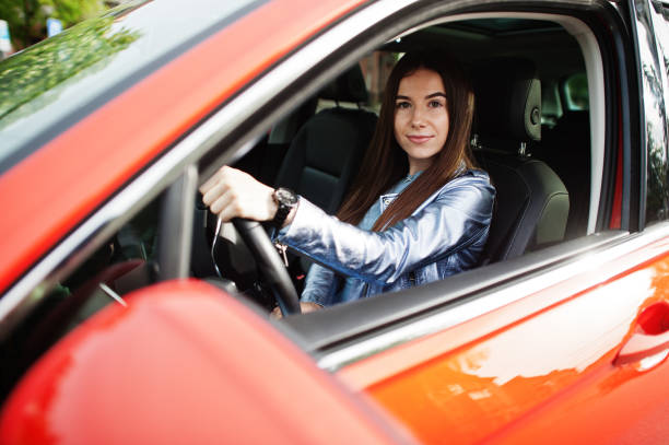 istock Gorgeous woman and car 1321306449