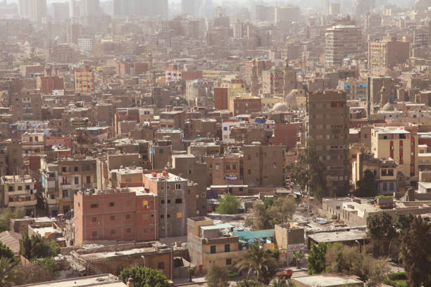 istock View of crowded cityscape in Cairo 1321308228
