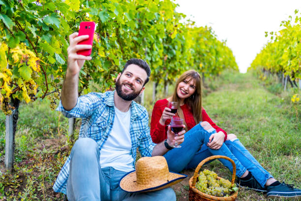 istock Couple enjoying in vineyard 1321308295