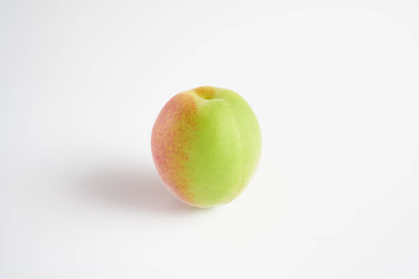 Japanese apricot fruits on white background