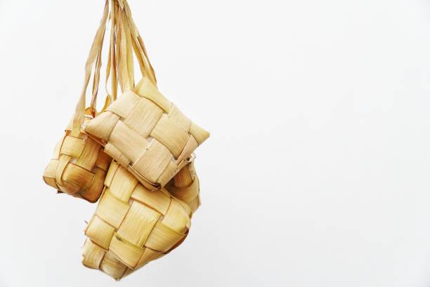 istock Selective focus of Rice Dumpling isolated on white background.Also known as 'Ketupat' in Malay. 1321317578