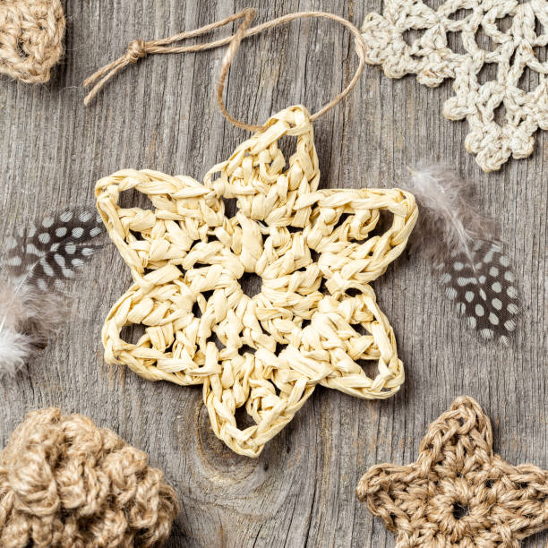 istock Crochet Christmas decor made of natural materials 1321318524