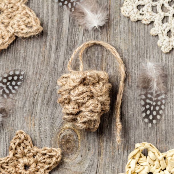 istock Crochet Christmas decor made of natural materials 1321318623