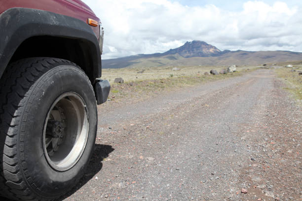 istock Driving on dirt road in National Park 1321321059